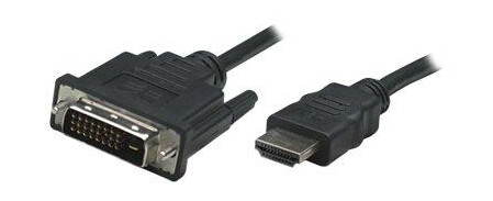 Manhattan HDMI/DVI-kabel 1,8 m med gullbelagte kontakter