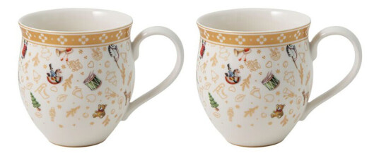 Villeroy & Boch Toy's Delight kopp 30 cl Anniversary Edition 2-pakning Gull-hvit