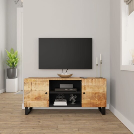 vidaXL TV benk 105x33x46 cm heltre mango