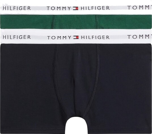 Tommy Hilfiger Boxershorts 2 pack Navy Blue/Dekorativ Green Tommy Hilfiger 6 7 år (116 122) Boxershorts Blå Grønn Hvit Marineblå Svart 116 112