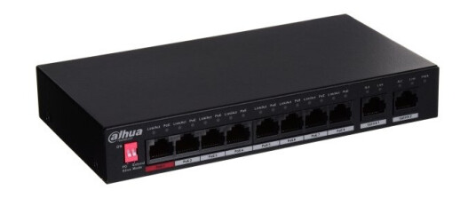 Dahua Technology Poe Pfs3010-8Et-96-V2, Uhåndtert, Gigabit Ethernet (10/100/1000), Strøm Over Ethernet (Poe)