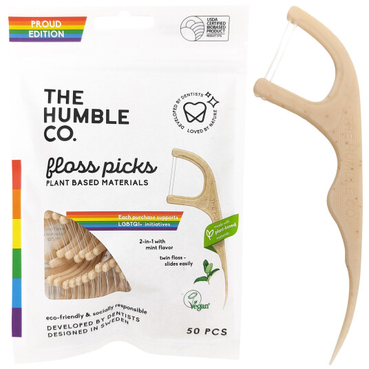 PFAS Free Dental Floss Double Strand The Humble Co. Flosser PROUD PFAS Free Dental Floss Double Strand The Humble Co. Flosser PROUD