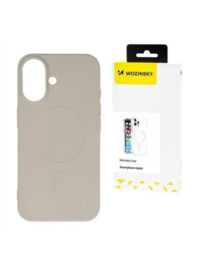 Wozinsky Liquid Silicone MagSafe Case for Samsung Galaxy S24 FE Beige
