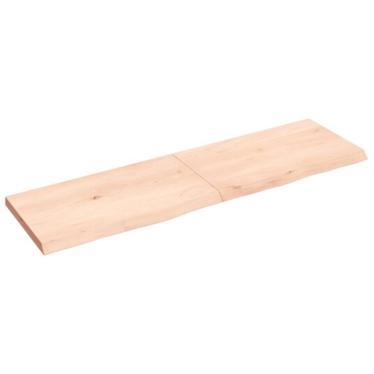 vidaXL Vegghylle 140x40x4 cm ubehandlet heltre eik