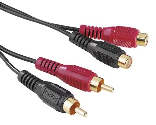 Hama Komposittkabel 2 meter med Gullbelagte RCA-kontakter