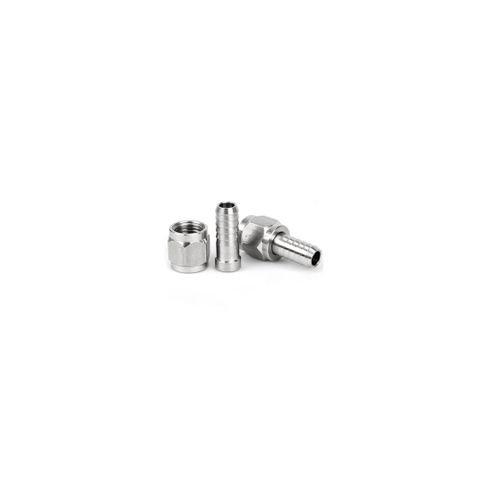 7 mm Slangenippel for MFL gjenger rustfritt stål. 2 deler.