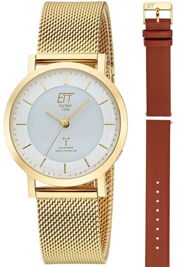 ETT Eco Tech Time Dameklokke ELS 11619 11MS Atacama Hvit/Gulltonet