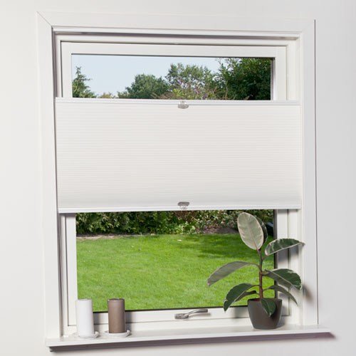 Antikkhvit - Mørkleggende Plisségardin duo flexhengt Uten skinne, 705-804, 605-704