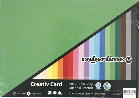 Colortime Farget papir basic A4 180g