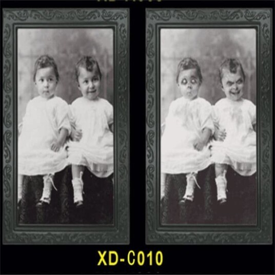 Halloween 3D Skrekkbilder med Rammer 3 stk