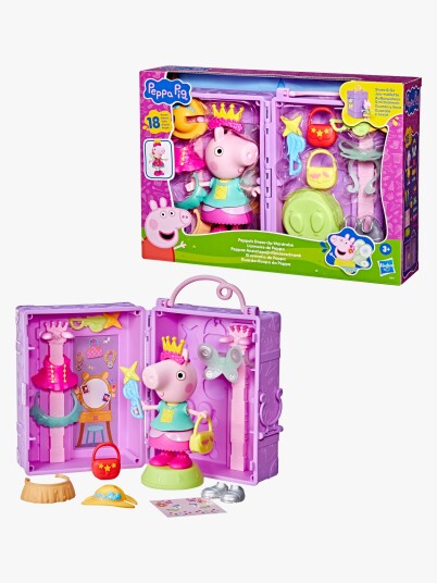 Peppa Gris Dress-Up Klesskap med 14 Tilbehør Peppa Gris Dress-Up Klesskap med 14 Tilbehør