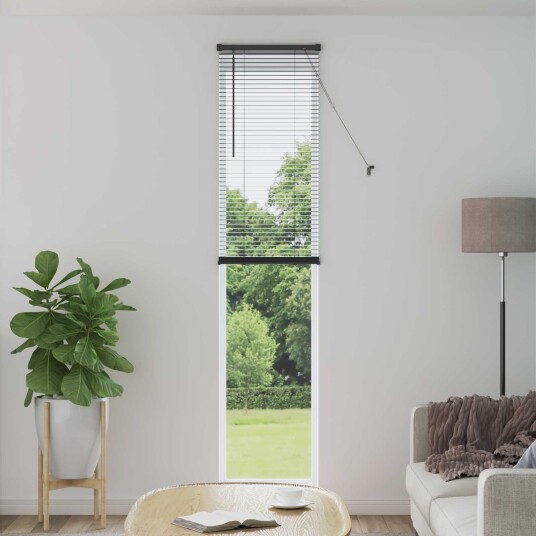 vidaXL Venetiansk persienne Sølvgrå 213 x 60 cm 25 mm PVC