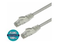 Lanview - Koblingskabel - RJ-45 (hann) til RJ-45 (hann) - 10 m - 6 mm - UTP - CAT 6 - halogenfri, formstøpt, uten hindringer - hvit