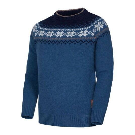 Gridarmor Snøkrystall Round Neck Ullgenser Men Blue/white/navy S Gridarmor Snøkrystall Round Neck Ullgenser Men Blue/white/navy S