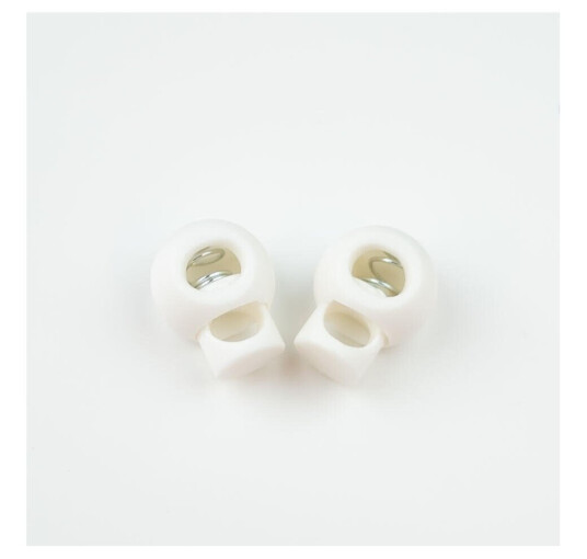 Rund snorstopper Hvit, 16mm