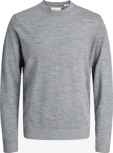 Jack & Jones Genser Jprblamerino Knit Crew Neck Grå
