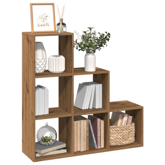 Romdeler bokhylle 3 lag artisan eik 99x29x99 cm konstruert tre Romdeler bokhylle 3 lag artisan eik 99x29x99 cm konstruert tre