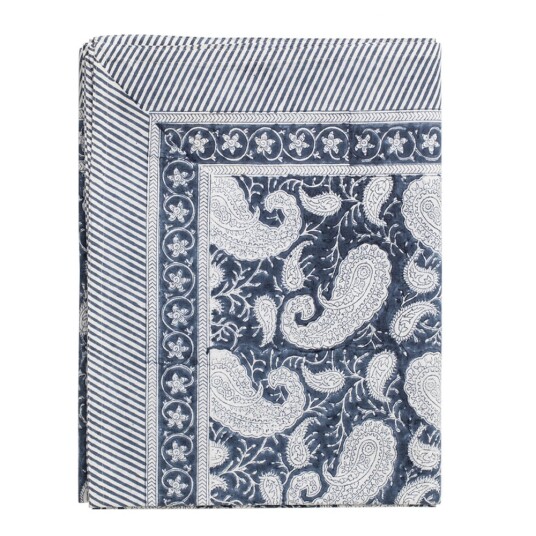 Chamois Big paisley bordduk 150x230 cm marinebå