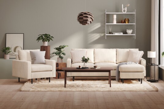 Scandinavian Choice Peppe Manchester Lenestol 76 cm bred Beige