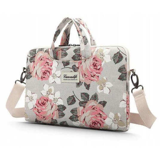 Canvaslife Briefcase Veske Til MacBook / PC 15-16" - White Rose Canvaslife Briefcase Veske Til MacBook / PC 15-16" - White Rose