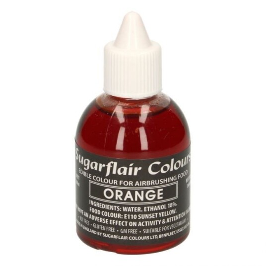 Sugarflair Airbrushfarge Oransje 60ml 