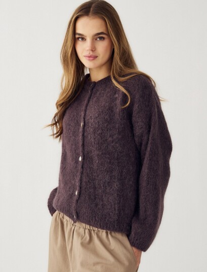 Noella N Kae Knit Cardigan Brown S/M