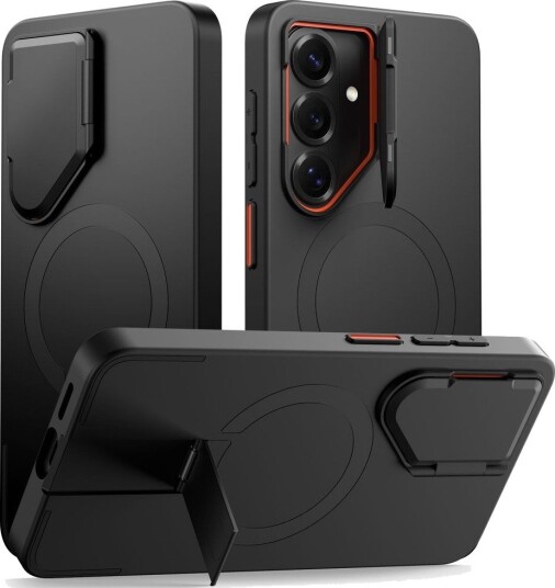 Tech-Protect Kevlar Aura MagSafe Mobildeksel til Samsung Galaxy S26 Svart & Oransje Tech-Protect Kevlar Aura MagSafe Mobildeksel til Samsung Galaxy S26 Svart & Oransje