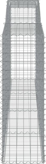 vidaXL Gabionkurver buede 10 stk 400x50x140/160 cm galvanisert jern