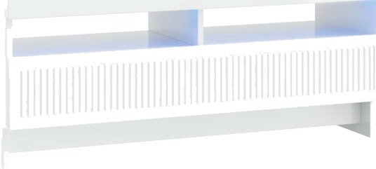 vidaXL LED TV skap Høgglans hvit Konstruert tre