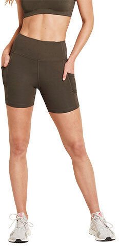 Boody Motivate 5" High-waist Shorts Dark Olive Str. Xl