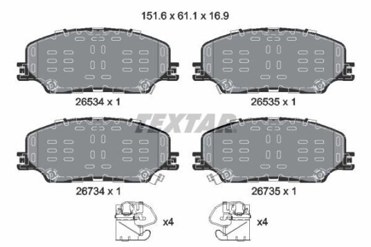 Bremseklosser TEXTAR 2653401