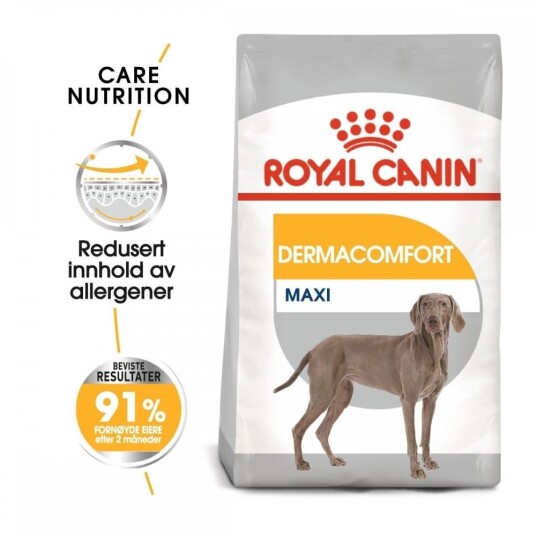 Royal Canin Maxi Dermacomfort Tørrfôr 12 kg for Voksne Hunder med Allergi og Hudproblemer