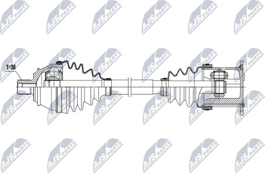 Nty Drivaksel NTY NPW AU 105