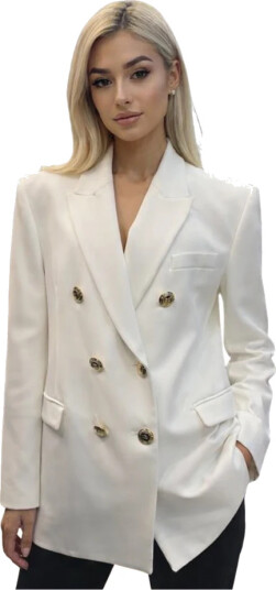 Elisabetta Franchi Dame Jakker Hvit M, Elisabetta Franchi Dame Jakker Hvit M,