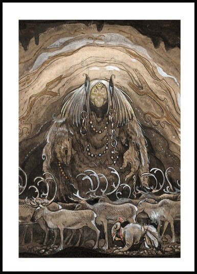 John Bauer Nilas Offer Julbocken II Plakat Plakat / 21x30cm