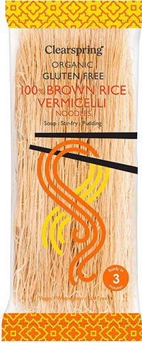 Clearspring Brune Ris Vermicelli nudler Øko - Glutenfri