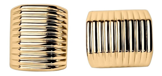 Muli Collection Ribbed Earrings Gold