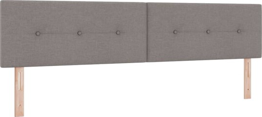  Box Spring Seng med Madrass Brungrå 200x200 cm Tekstil