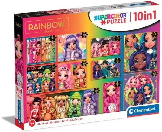 Clementoni Super Color Rainbow High Puslespill 10-i-1