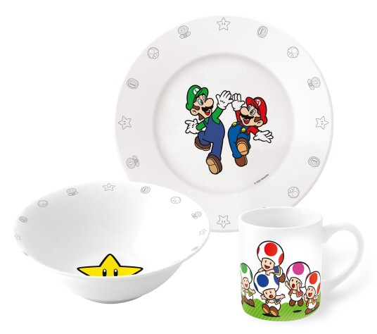 Super Mario - 3-Piece Ceramic Gift Set (20045) Super Mario - 3-Piece Ceramic Gift Set (20045)