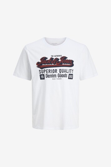 Jack & Jones Junior T skjorte jjeLogo Tee SS Oneck 2 Col Hvit
