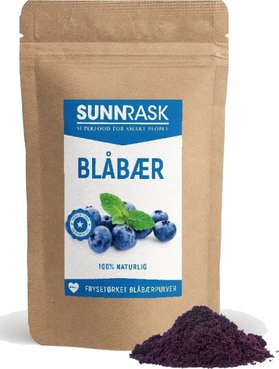 SunnRask - Frysetørket Blåbærpulver