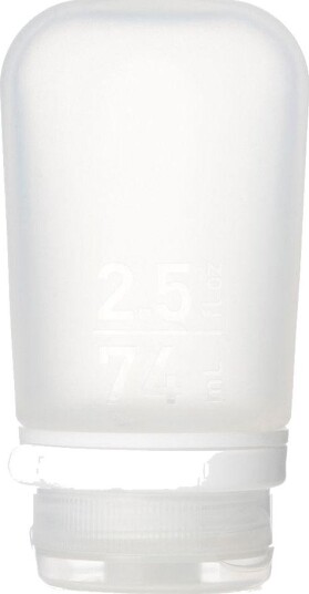 Humangear GoToob+ Silikon Reiseflaske med sugekopp 74 ml M Klar