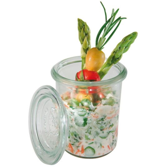 APS Glasskrukke med lokk 12-pakk 16cl 6x6x6x8 cm (LxBxØxH) Transparent 12 Stykk 