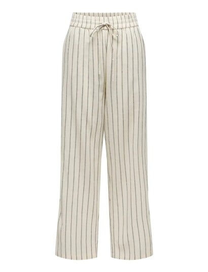 ONLY Onltizana Stripe Loose Pants Wvn Noos   CreaM