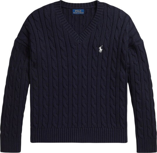Polo Ralph Lauren Genser Strikk Raffinert Navy Polo Ralph Lauren 8 10 år (128 140) Genser Marineblå