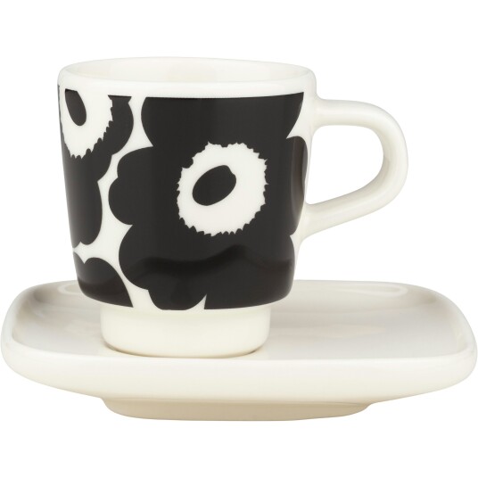 Unikko Espressokopp 5 cl Sort / Hvit