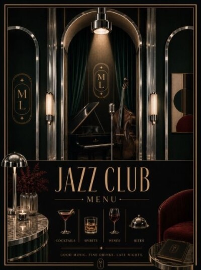Plakat Jazzklubb Elegant Design