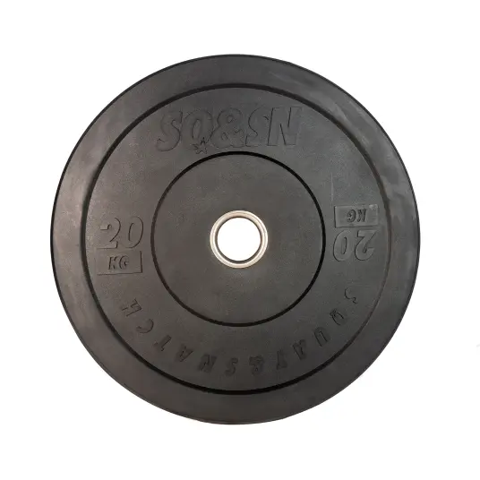 SQ&SN Bumper Plate Vægtskive (20 kg) i sort. Udstyr til styrketræning, vægtløftning og crossfit træning SQ&SN Bumper Plate Vægtskive (20 kg) i sort. Udstyr til styrketræning, vægtløftning og crossfit træning