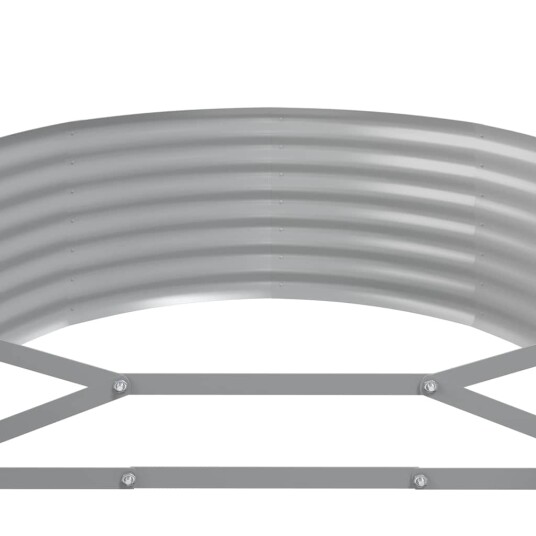 vidaXL Plantekasse pulverlakkert stål 322x100x36 cm antrasitt